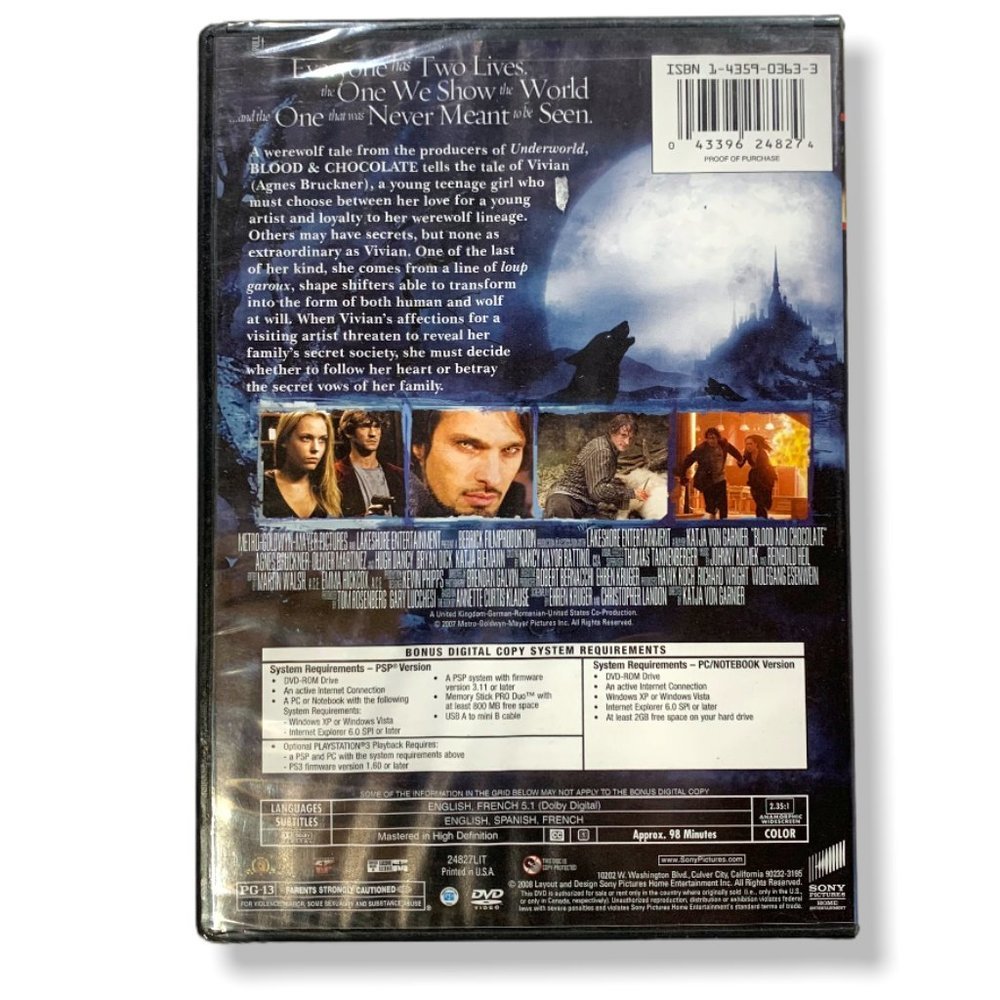 SEALED - Blood & Chocolate (Bilingual) DVD - Picture 3 of 5